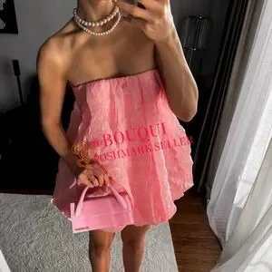 overdue flair ♥ ORGANZA BALLOON MINI DRESS /追跡付 OVERDUE FLAIR】ORGANZA BALLOON MINI DRESS 2colors ORGANZA